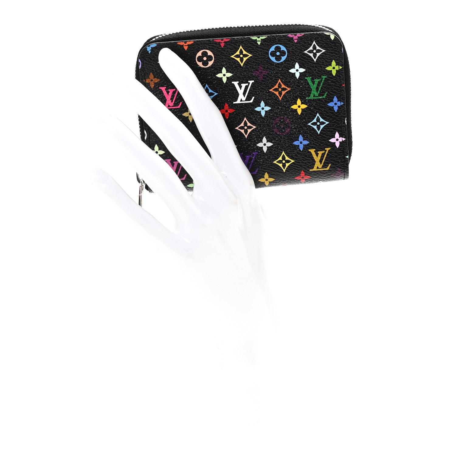 Louis Vuitton LV x TM Monogram Multicolor Zippy Coin Purse Black 2 of 6