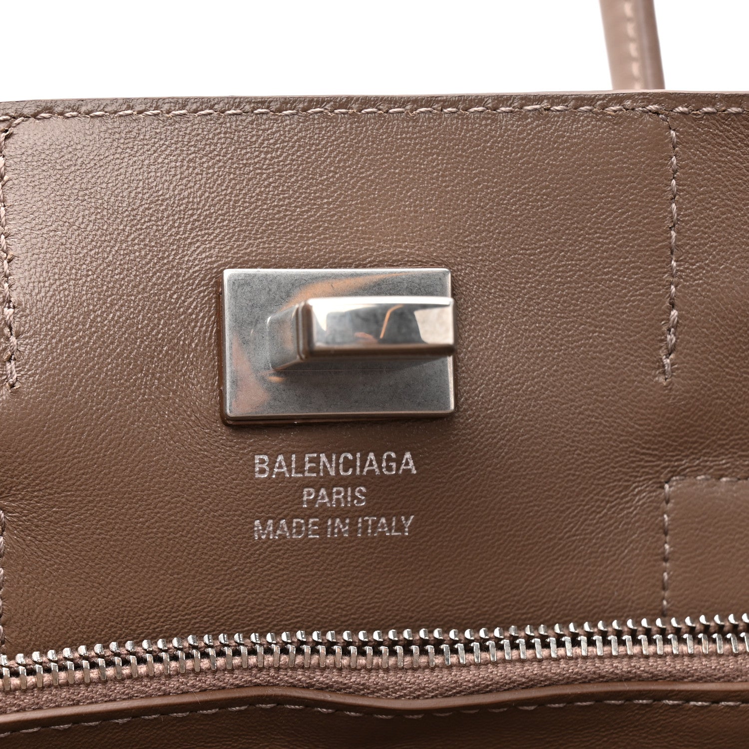 Balenciaga Smooth Calfskin Small Bel Air Carry All Bag Taupe 6 of 10