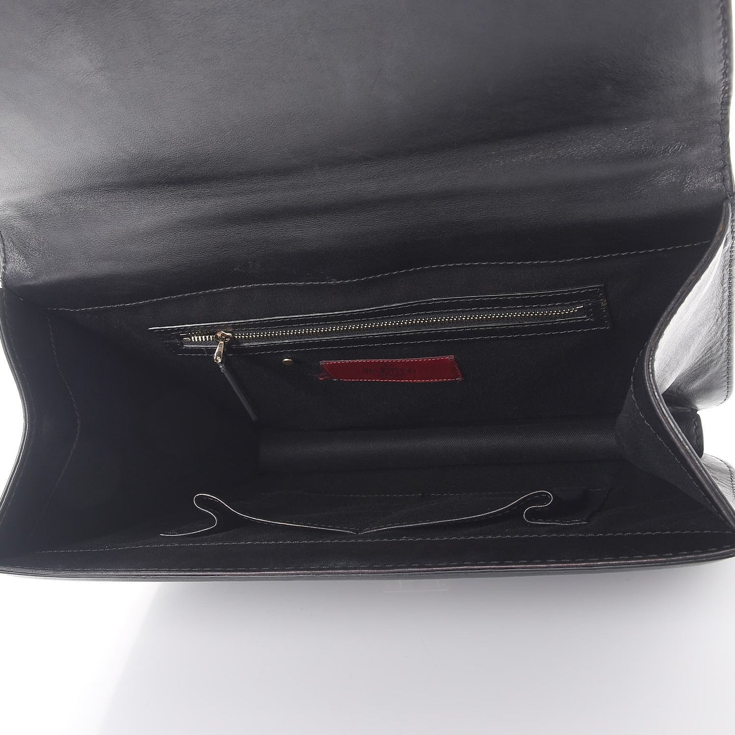 Vitello Extra Large Glam Lock Rockstud Flap Black