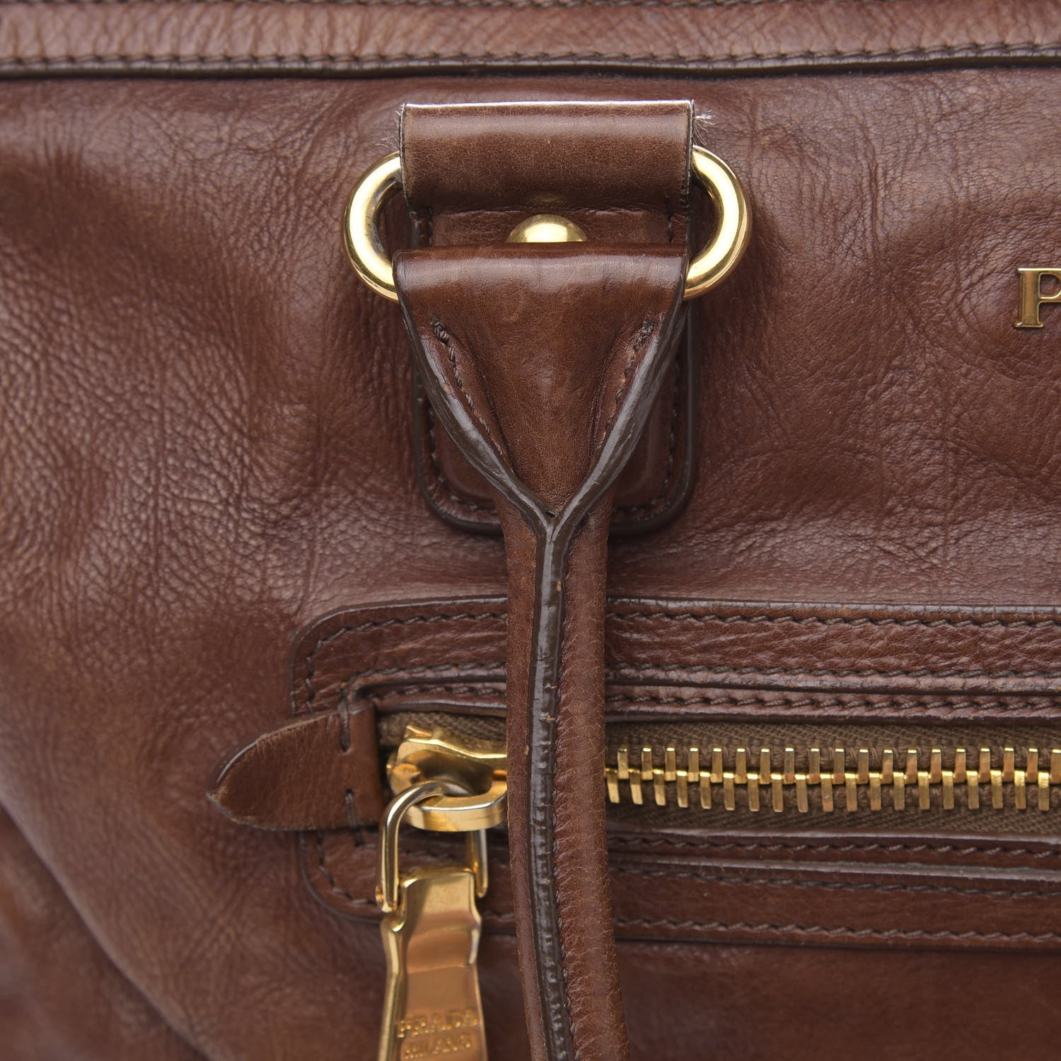 Prada Cervo Shopping Satchel Bruciato 20 of 20