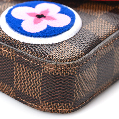 Louis Vuitton Damier Ebene My LV World Tour Pochette Felicie Chain Wallet Coquelicot 8 of 9