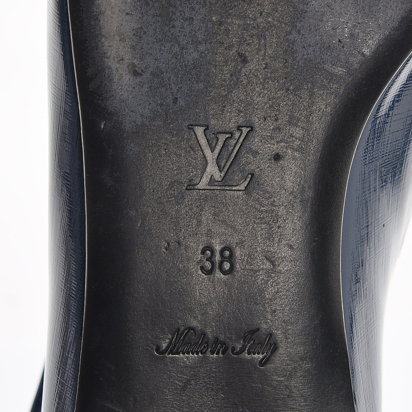 Patent Calfskin Cover Girl Flats 38 Navy