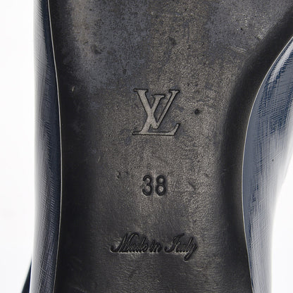 Louis Vuitton Patent Calfskin Cover Girl Flats 38 Navy 8 of 10