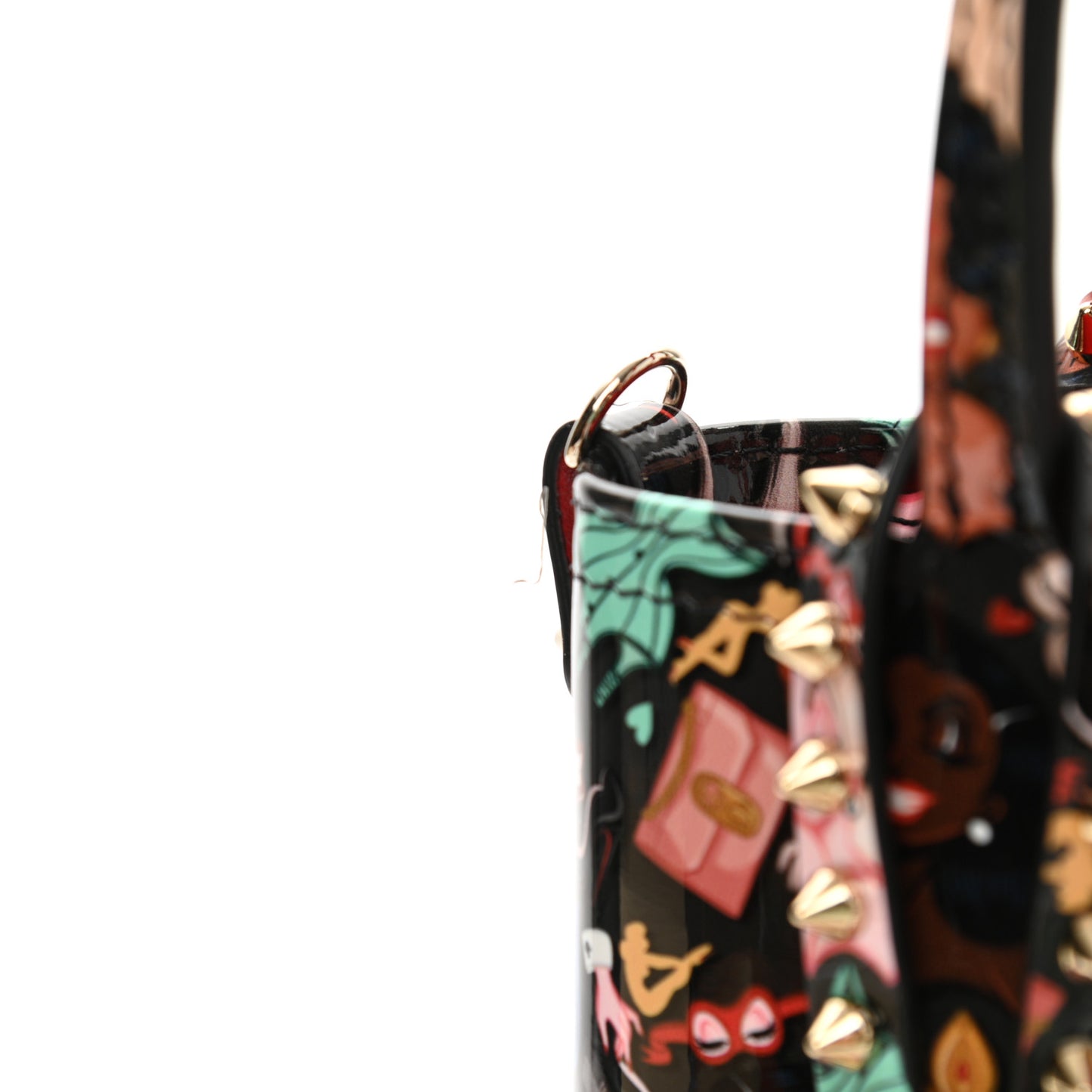 Patent Dita Mini North South Cabata Tote Multicolor