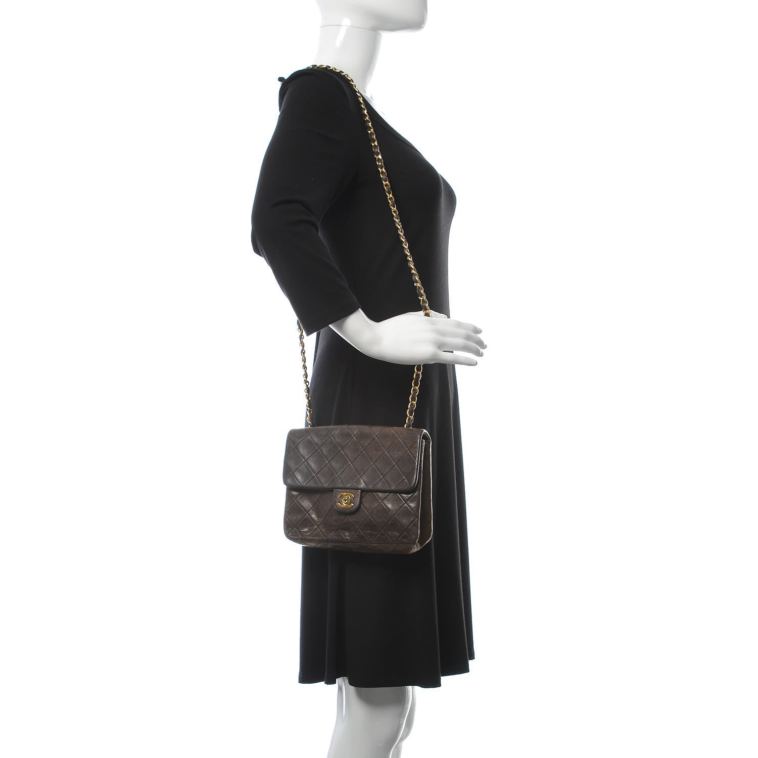 Chanel Lambskin Quilted Mini Square Flap Brown 2 of 13