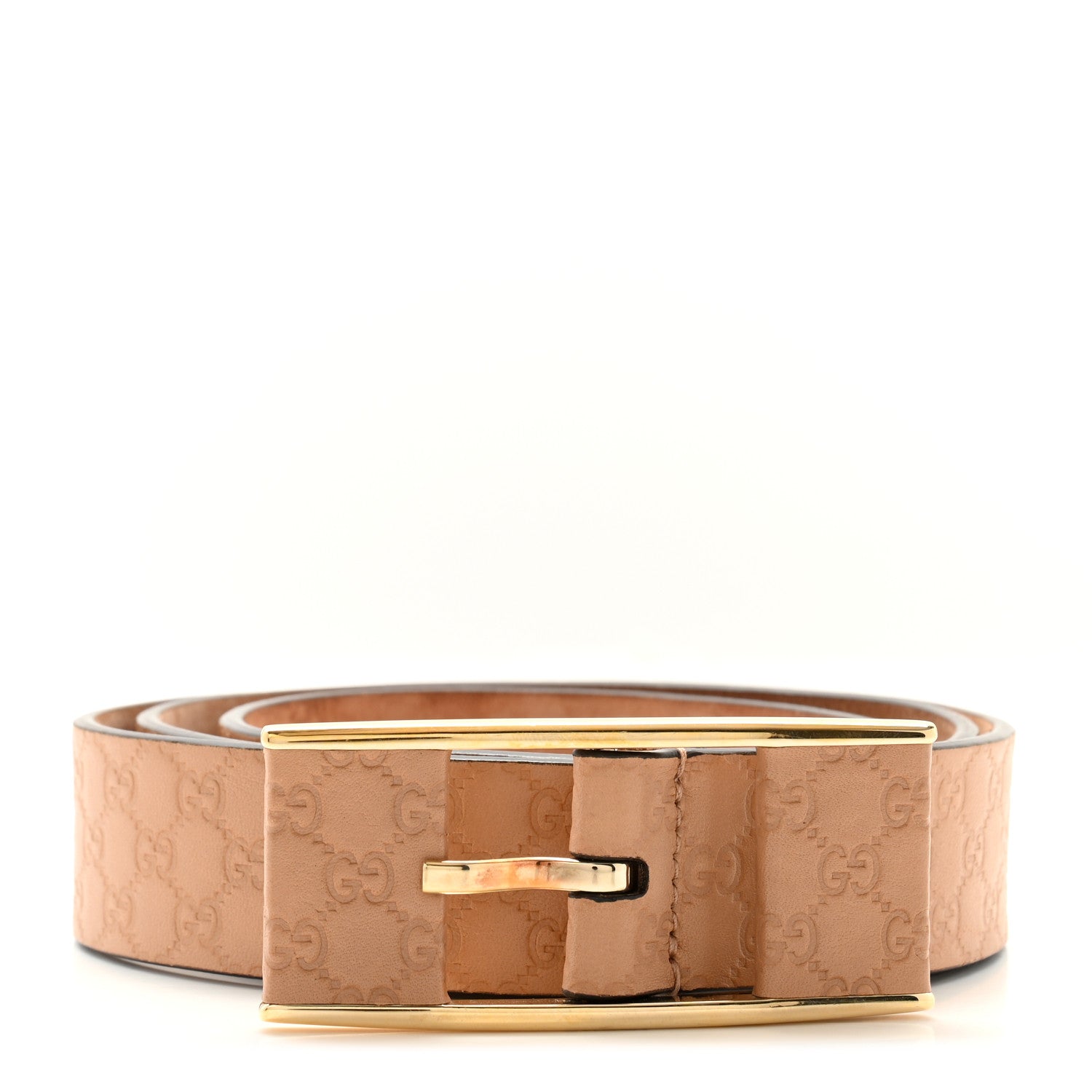 Gucci Microguccissima Calfskin Belt 90 36 Light Brown 1 of 5