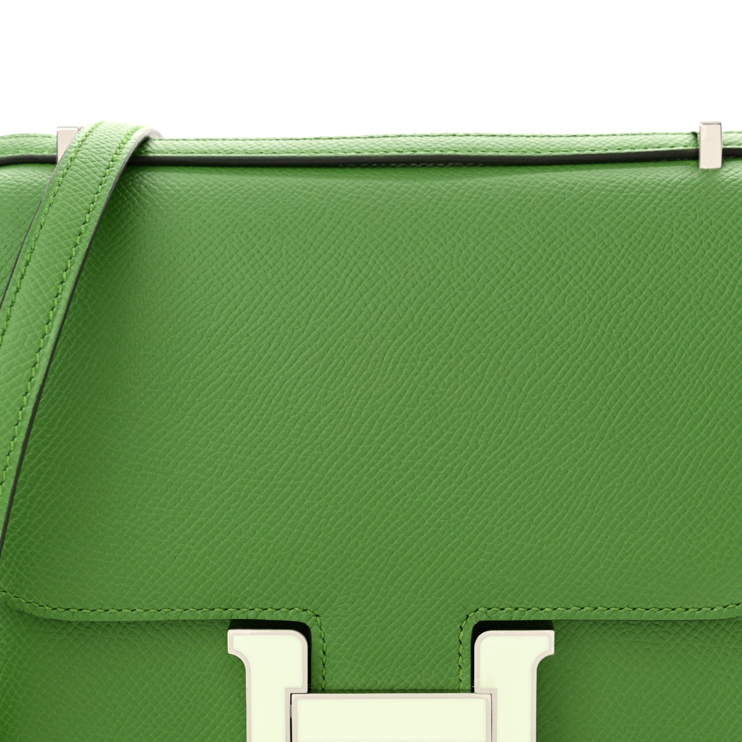 Hermes Epsom Enamel Constance 18 Vert Yucca Vert Fizz 9 of 12
