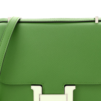 Hermes Epsom Enamel Constance 18 Vert Yucca Vert Fizz 9 of 12