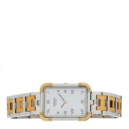 Hermes Stainless Steel 24mm Rectangle Croisiere Quartz Watch White 2 of 4
