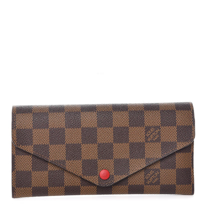Louis Vuitton Damier Ebene Josephine Wallet Red 1 of 11