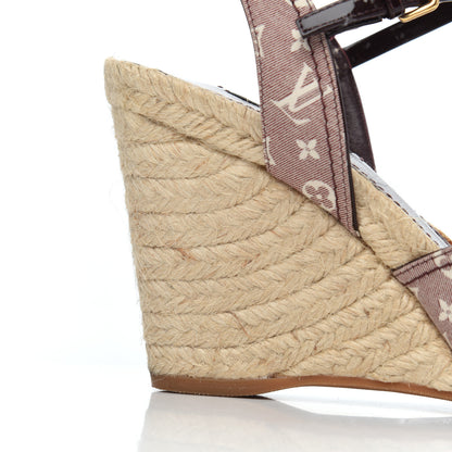 Louis Vuitton Monogram Idylle Majorca Espadrille Wedge Sandals 40 Sepia 13 of 22
