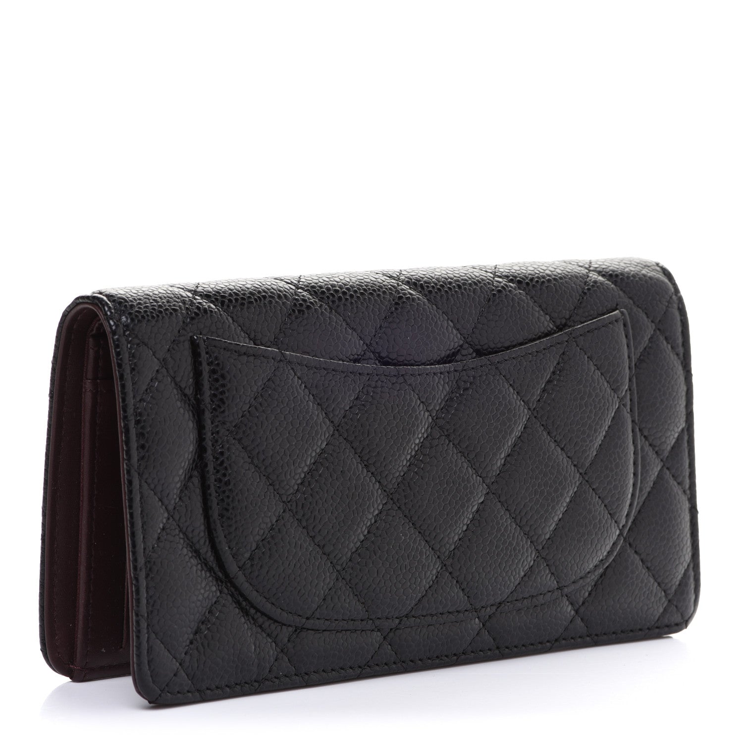 Chanel Caviar Quilted Yen Wallet Black 3 of 11