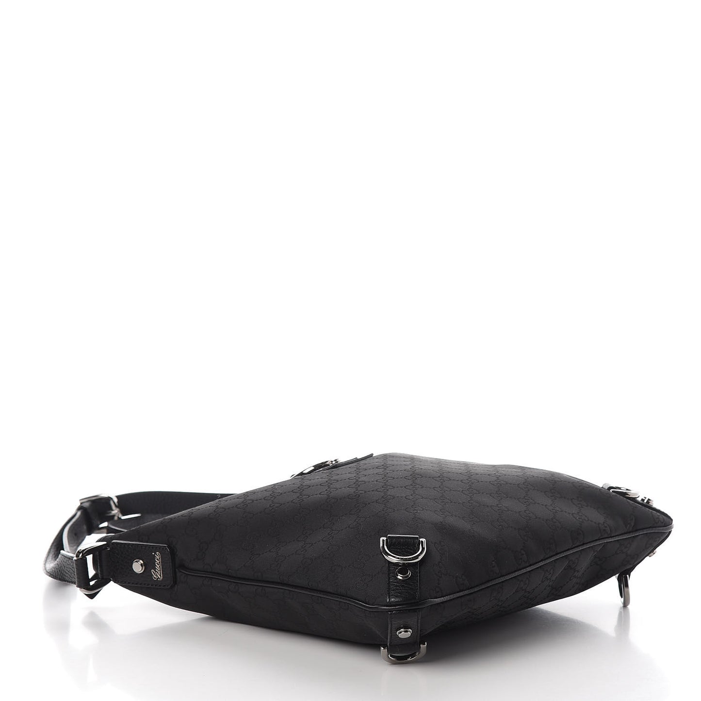 Nylon Monogram Abbey Messenger Bag Black