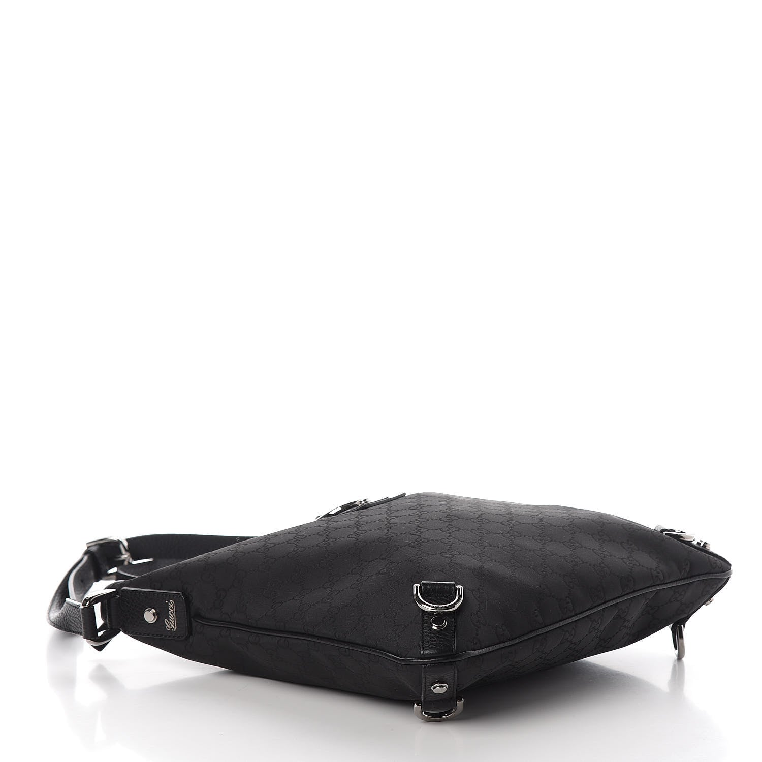 Gucci Nylon Monogram Abbey Messenger Bag Black 4 of 11