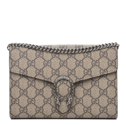 Gucci GG Supreme Monogram Mini Dionysus Chain Wallet Beige Black 2 of 10