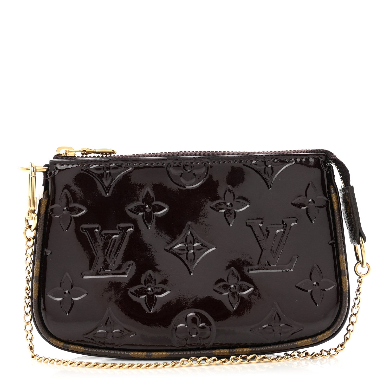 Louis Vuitton Vernis Monogram Mini Pochette Accessories Amarante 1 of 7