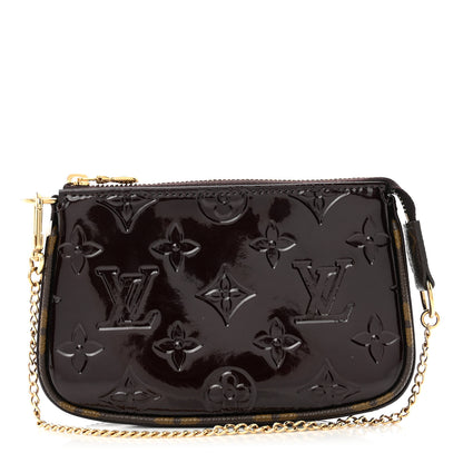 Louis Vuitton Vernis Monogram Mini Pochette Accessories Amarante 1 of 7