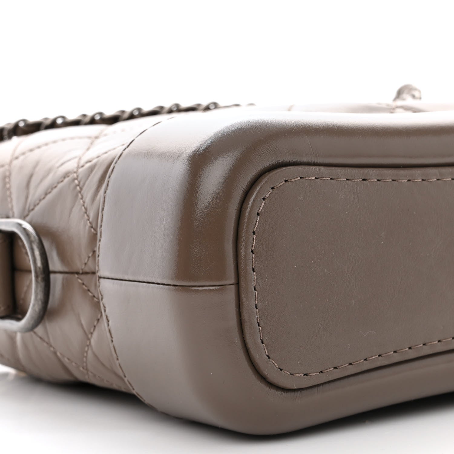 Chanel Aged Calfskin Quilted Small Gabrielle Hobo Grey 9 of 10