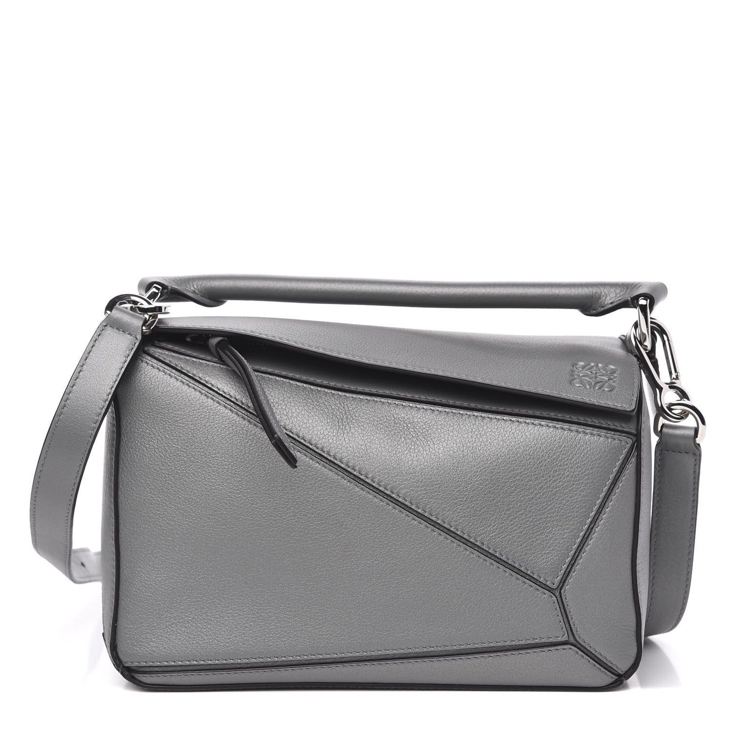 Calfskin Small Puzzle Bag Gunmetal