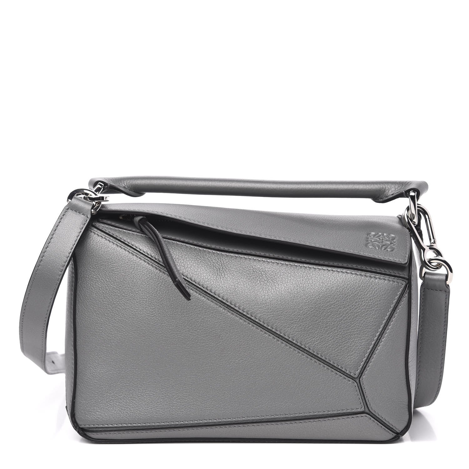 Loewe Calfskin Small Puzzle Bag Gunmetal 1 of 9