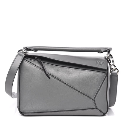 Loewe Calfskin Small Puzzle Bag Gunmetal 1 of 9