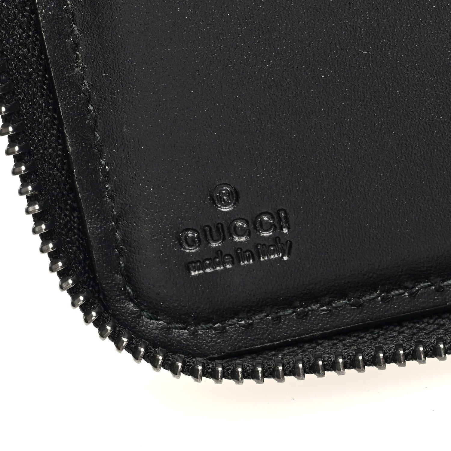 Gucci Guccissima Signature Zip Around Organizer Wallet Black 6 of 7