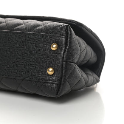 Chanel Caviar Lizard Quilted Mini Coco Handle Flap Black 10 of 11