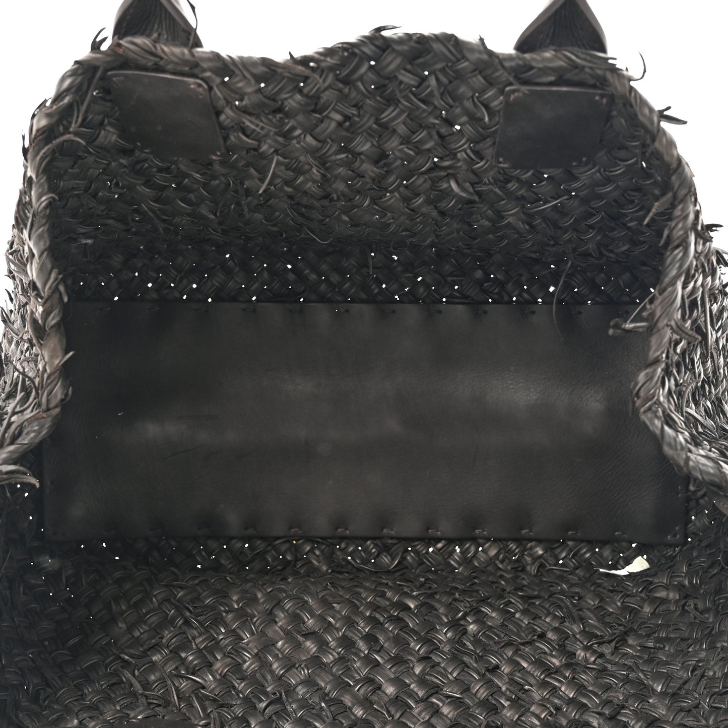 Chevre Intrecciato Fringe Netted Medium Cabat Tote