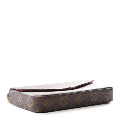 Louis Vuitton Monogram Pochette Felicie Chain Wallet Fuchsia 3 of 11
