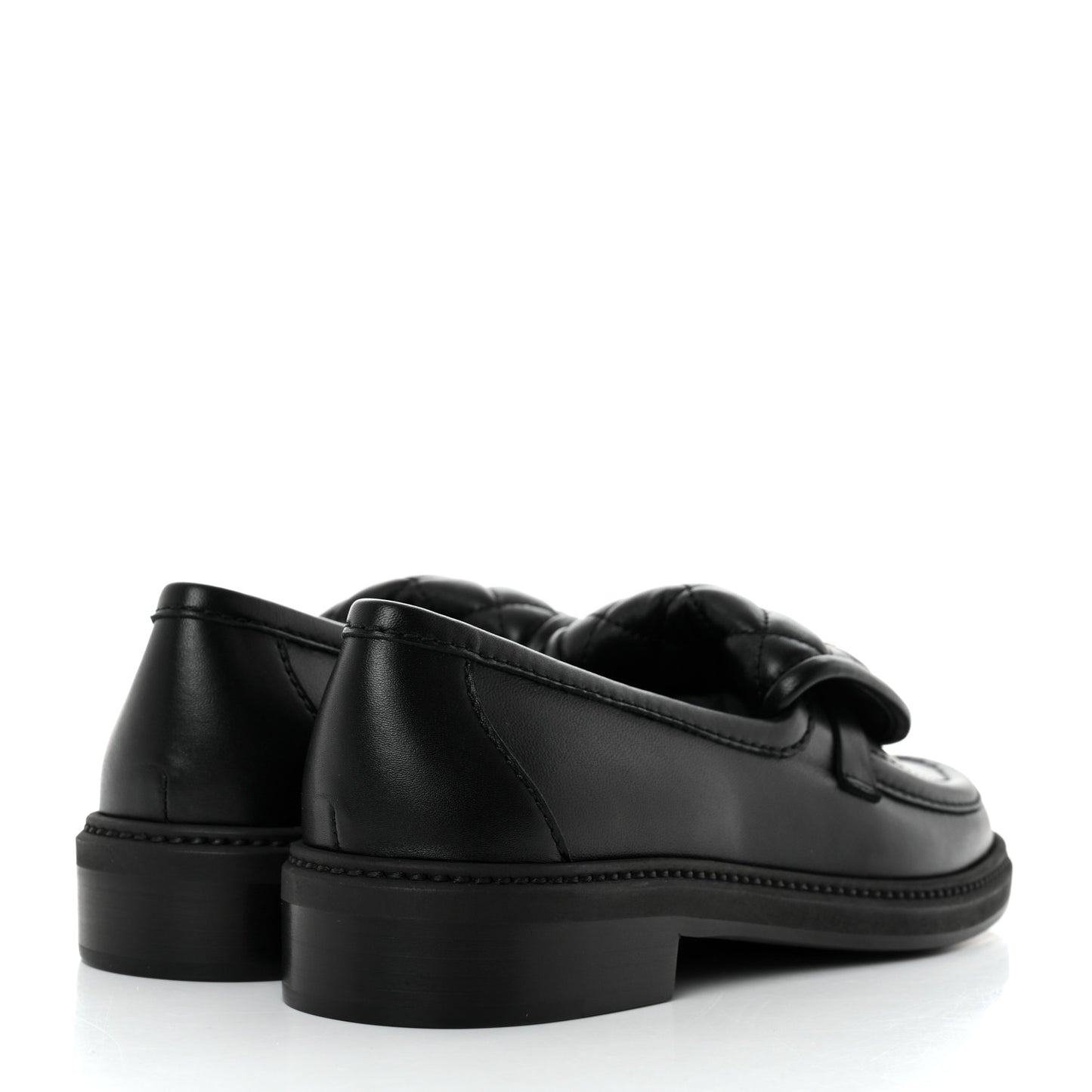 Lambskin Quilted CC Turnlock Loafers 37 Black