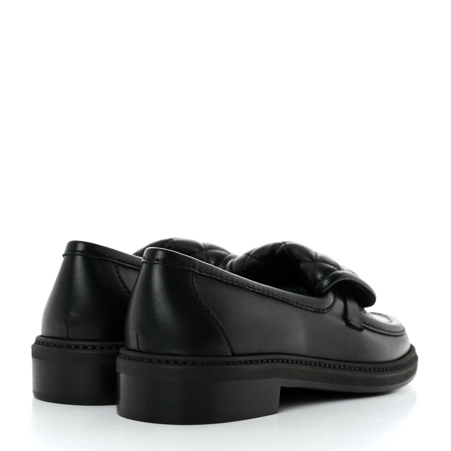 Chanel Lambskin Quilted CC Turnlock Loafers 37 Black 4 of 9