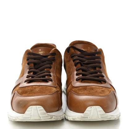Louis Vuitton Calfskin Suede Mens Run Away Sneakers 8 Tan 2 of 11