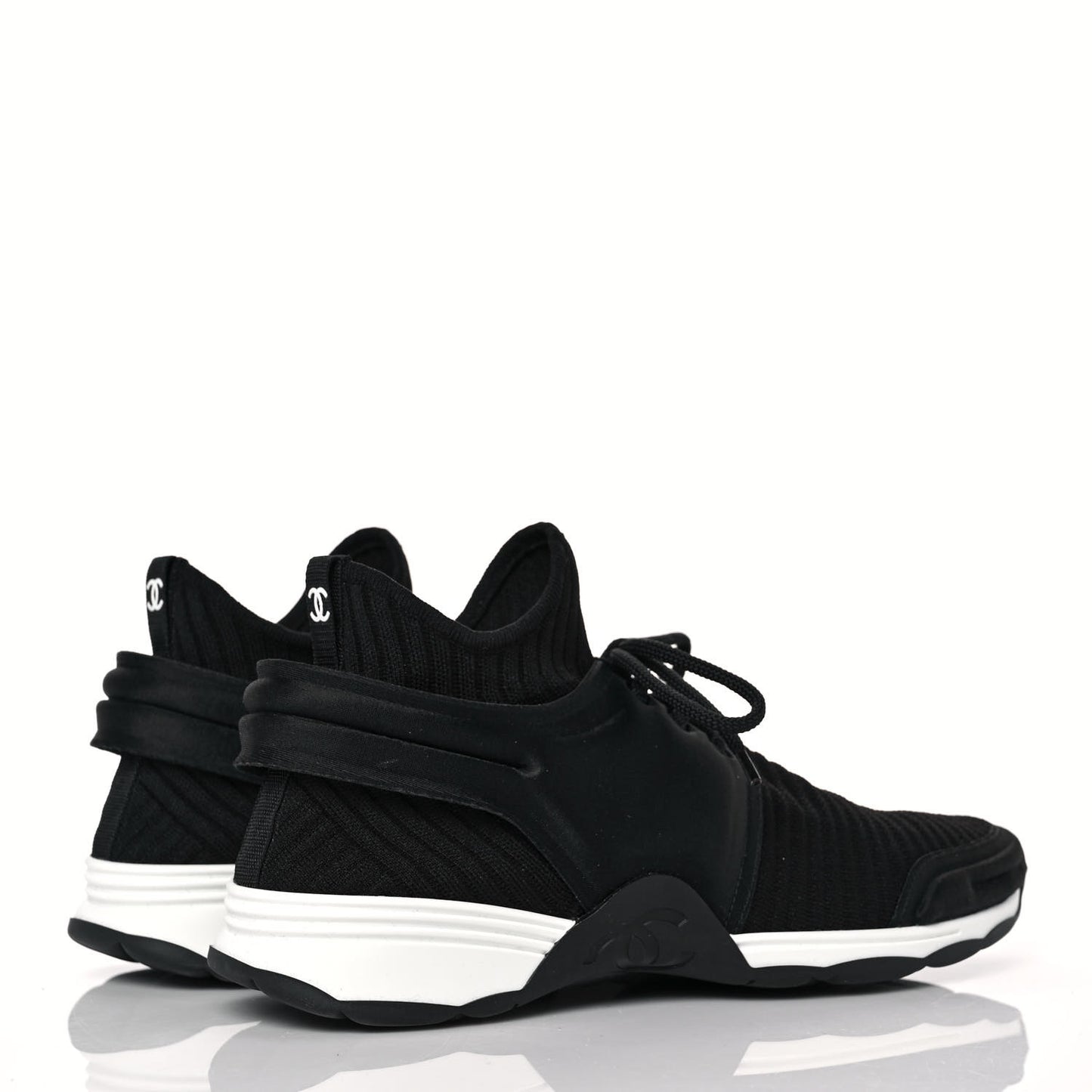 Stretch Fabric Womens CC Sneakers 39 Black