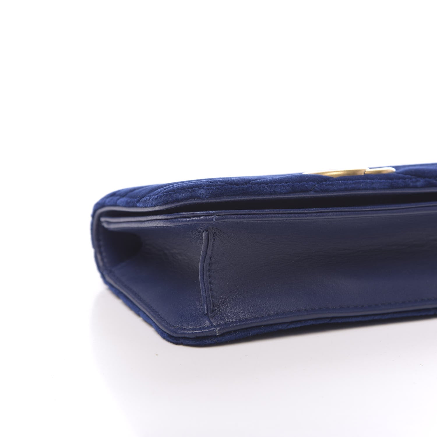Gucci Velvet Matelasse GG Marmont Mini Bag Cobalt Blue 7 of 10