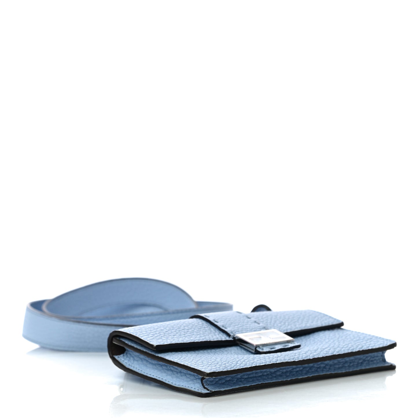 Cuoio Romano Selleria Baguette Belt Pouch Azzurro Sky