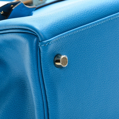 Hermes Evercolor Kelly Retourne 32 Bleu Hydra 9 of 26