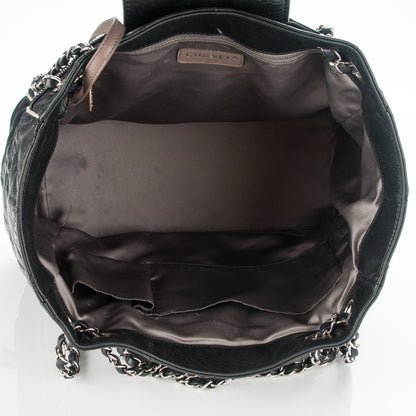 Chanel Lambskin Quilted East West Large Tote Black 5 of 8