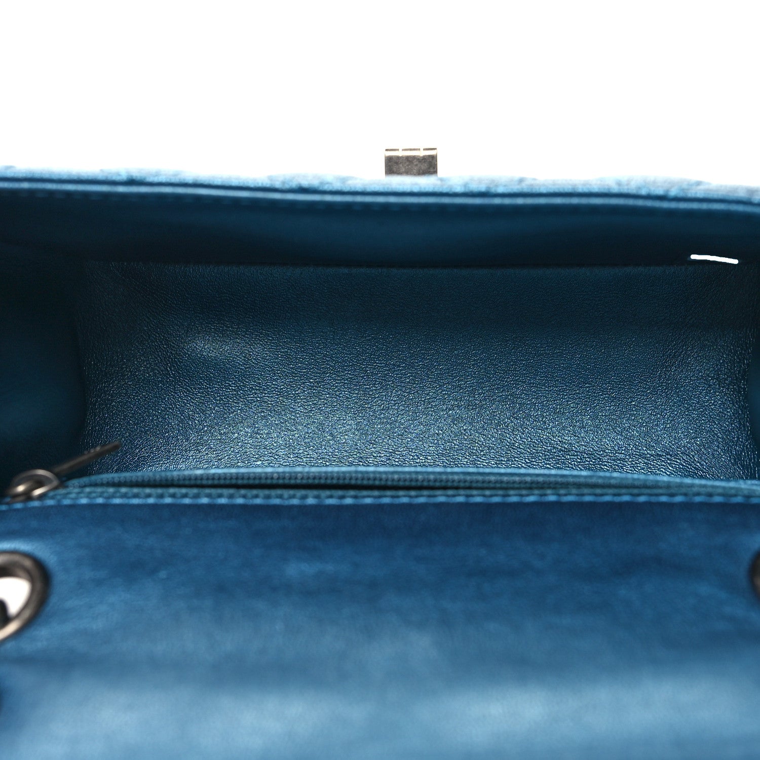 Chanel Metallic Sheepskin Quilted 2.55 Reissue Mini Flap Blue 5 of 11