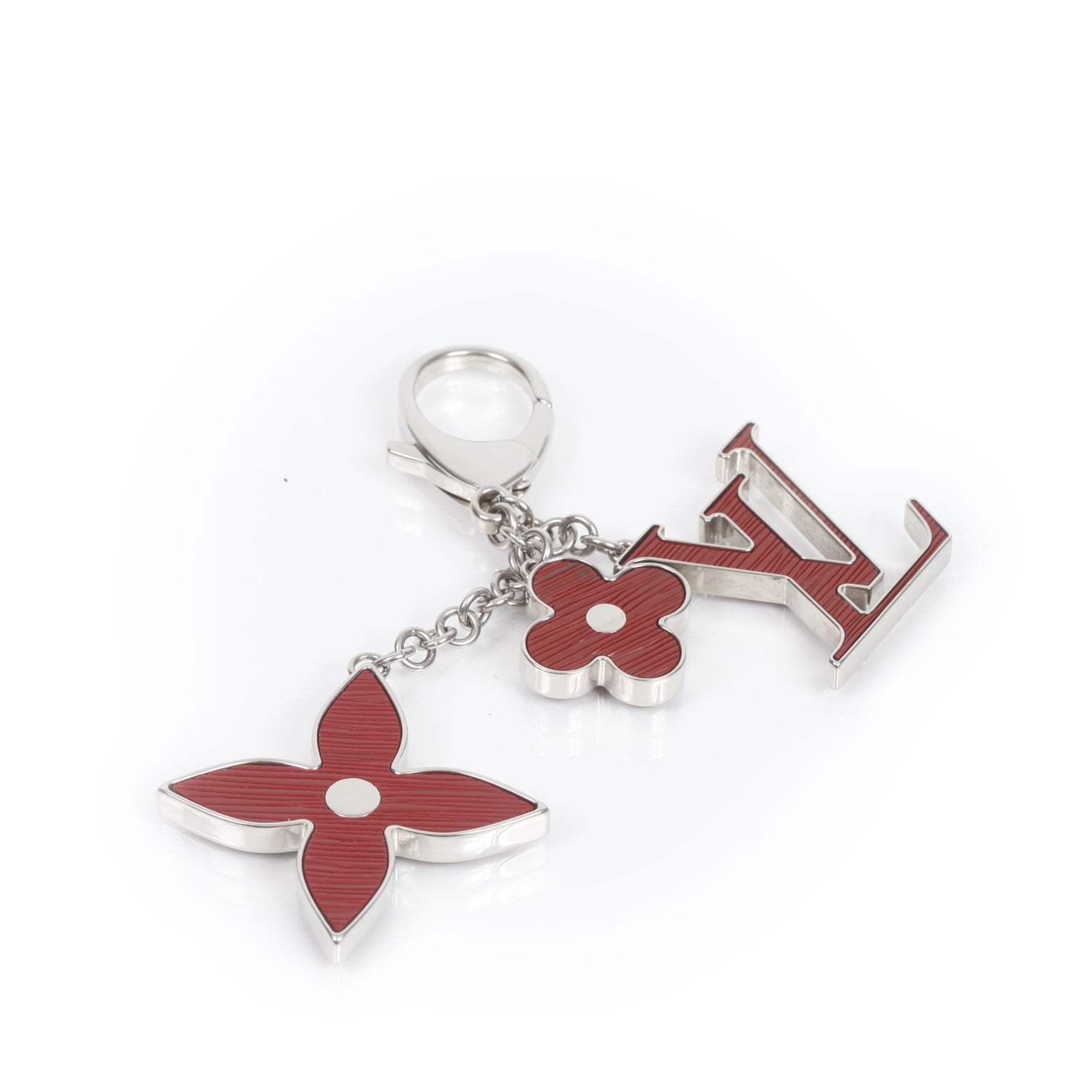 Louis Vuitton Fleur d Epi Bag Charm Rubis Red 1 of 4