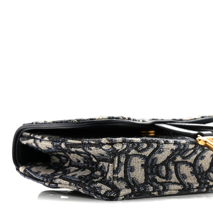 Christian Dior Oblique Saddle Belt Bag Blue 8 of 12