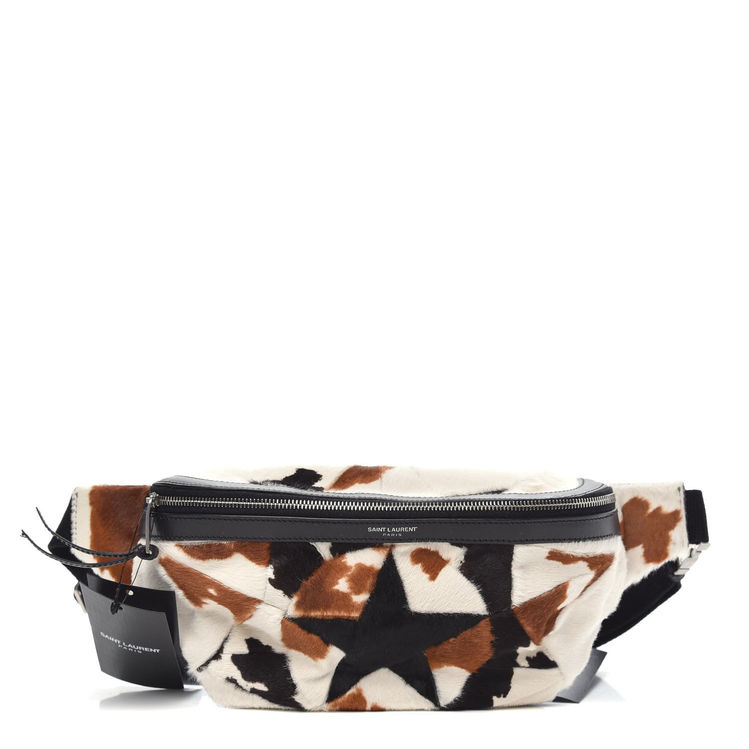 Saint Laurent Calfskin Calf Hair Pony Belt Bag Multicolor 1 of 10