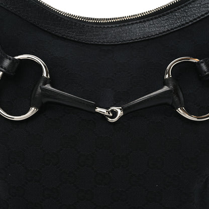 Gucci Monogram Horsebit Hobo Black 8 of 12