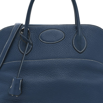 Hermes Taurillon Clemence Bolide 35 Bleu Agate 8 of 11