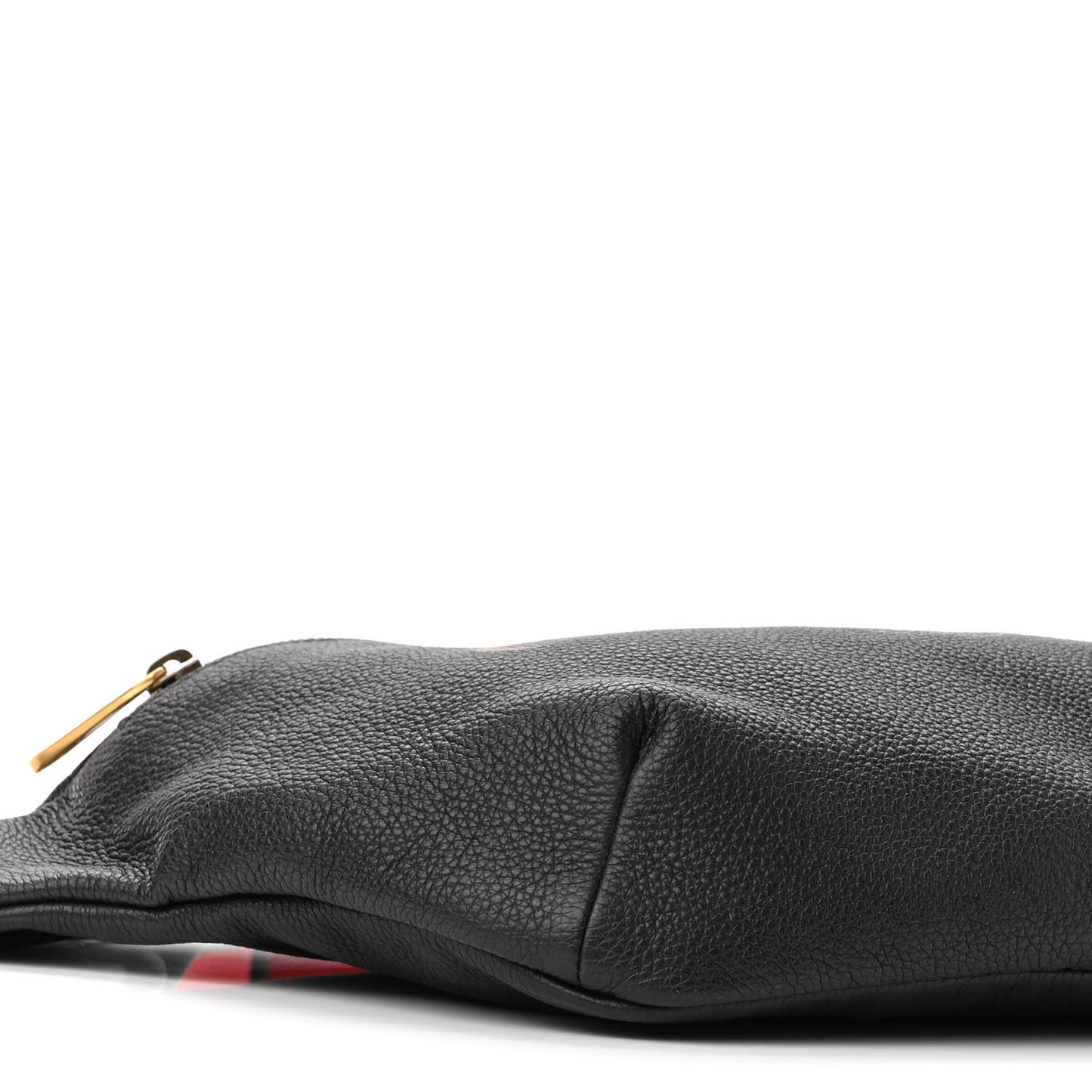 Grained Calfskin Logo Belt Bag Black