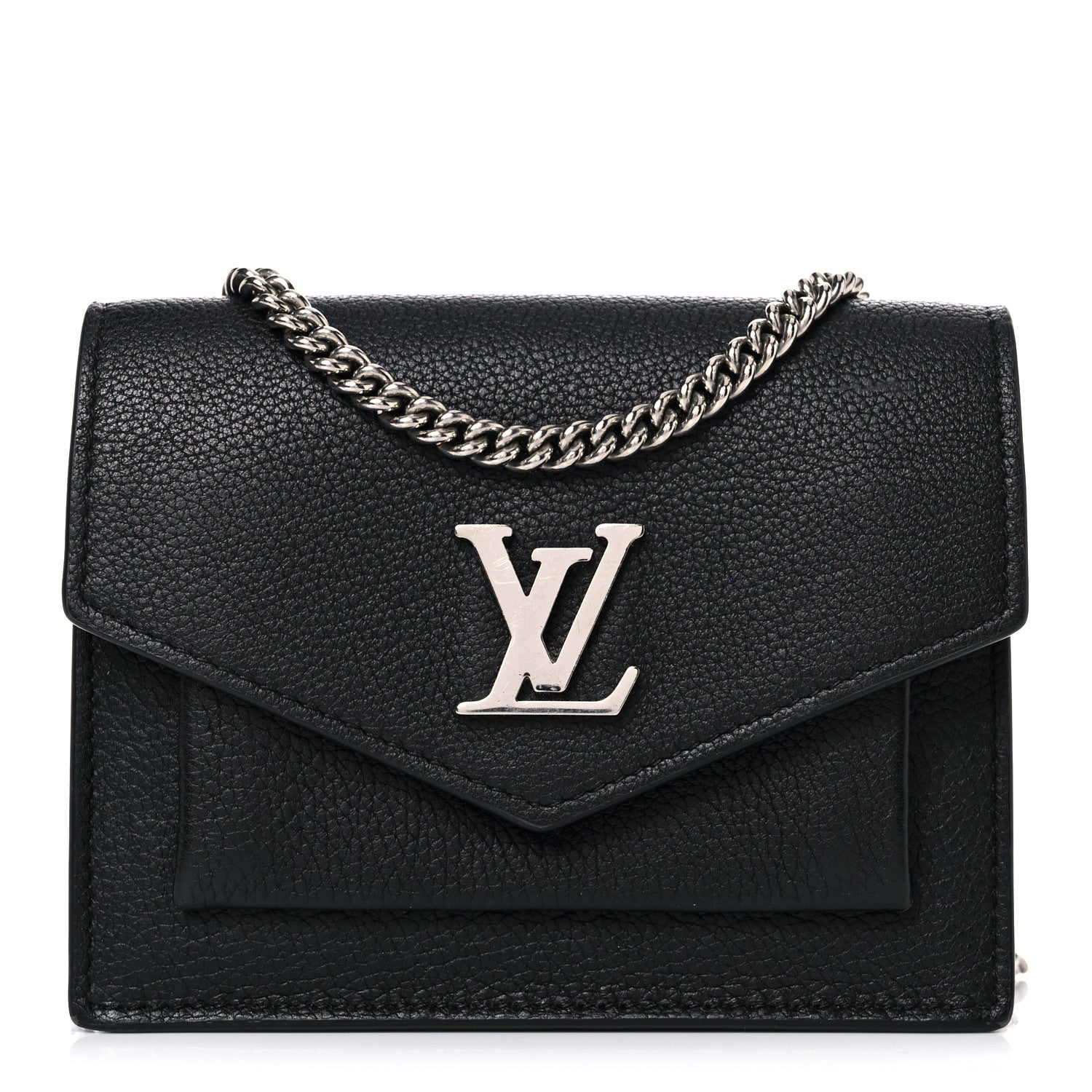 Louis Vuitton Soft Calfskin Mini My Lockme Chain Pochette Black 1 of 11