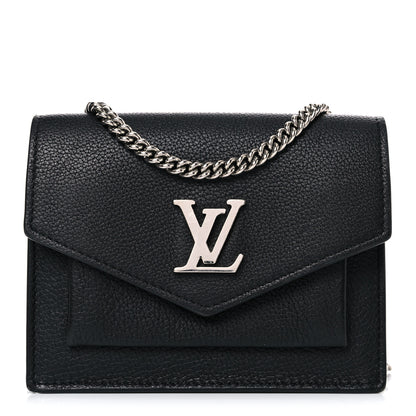 Louis Vuitton Soft Calfskin Mini My Lockme Chain Pochette Black 1 of 11