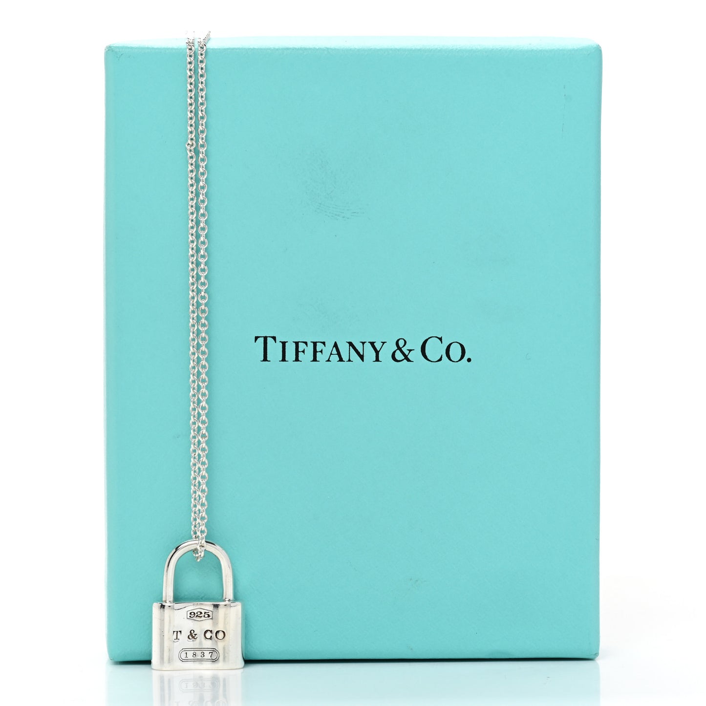 Sterling Silver 1837 Lock Charm Pendant Necklace