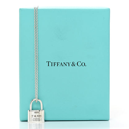 Tiffany Sterling Silver 1837 Lock Charm Pendant Necklace 6 of 6