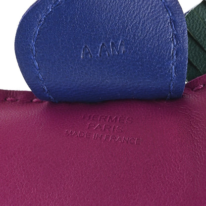 Hermes Milo Lambskin Grigri Rodeo Horse Bag Charm MM Rose Pourpre Bleu Electrique Malachite 3 of 4