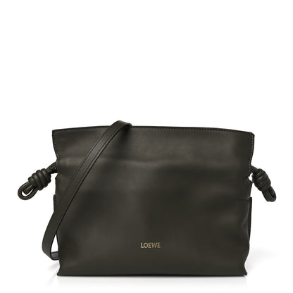 Loewe Calfskin Mini Flamenco Knot Clutch Dark Khaki 1 of 11